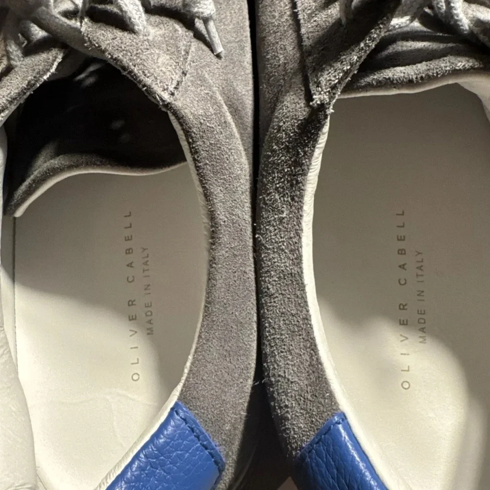 Oliver Cabell Low 1  US 10 EU 43 Pigment Gray Leather Luxury Sneakers - Picture 5 of 6